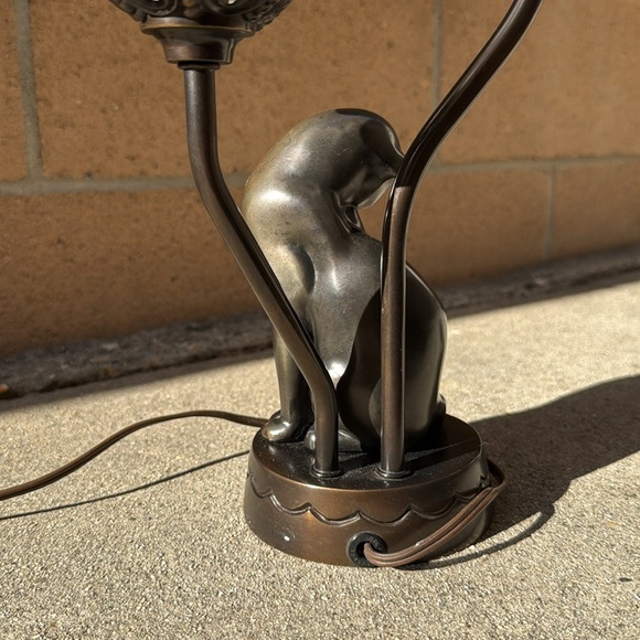 Vintage JB Hirsch bronze cat lamp - Picture 10 of 10